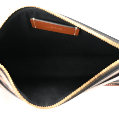 Versace Coated Canvas Medium La Greca Signature Pouch Black Caramel 5 of 9