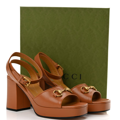 Gucci Quentin Granada Kid Horsebit 25/60mm Platform Sandals 40.5 Harness Brown 11 of 11