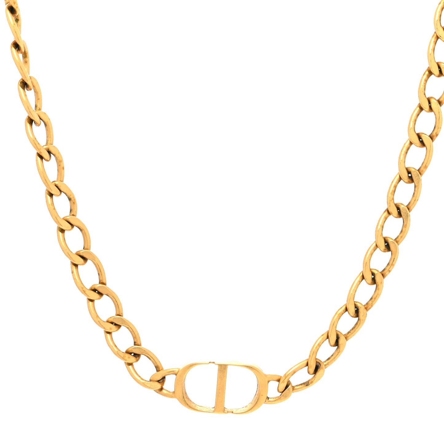 Metal Petit CD Choker Necklace Gold