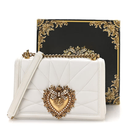 Dolce & Gabbana Calfskin Medium Devotion Crossbody Bag White 12 of 12