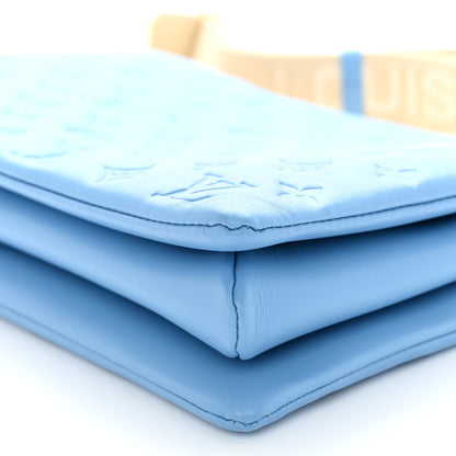 Louis Vuitton Lambskin Embossed Monogram Coussin MM Bleuet 10 of 10