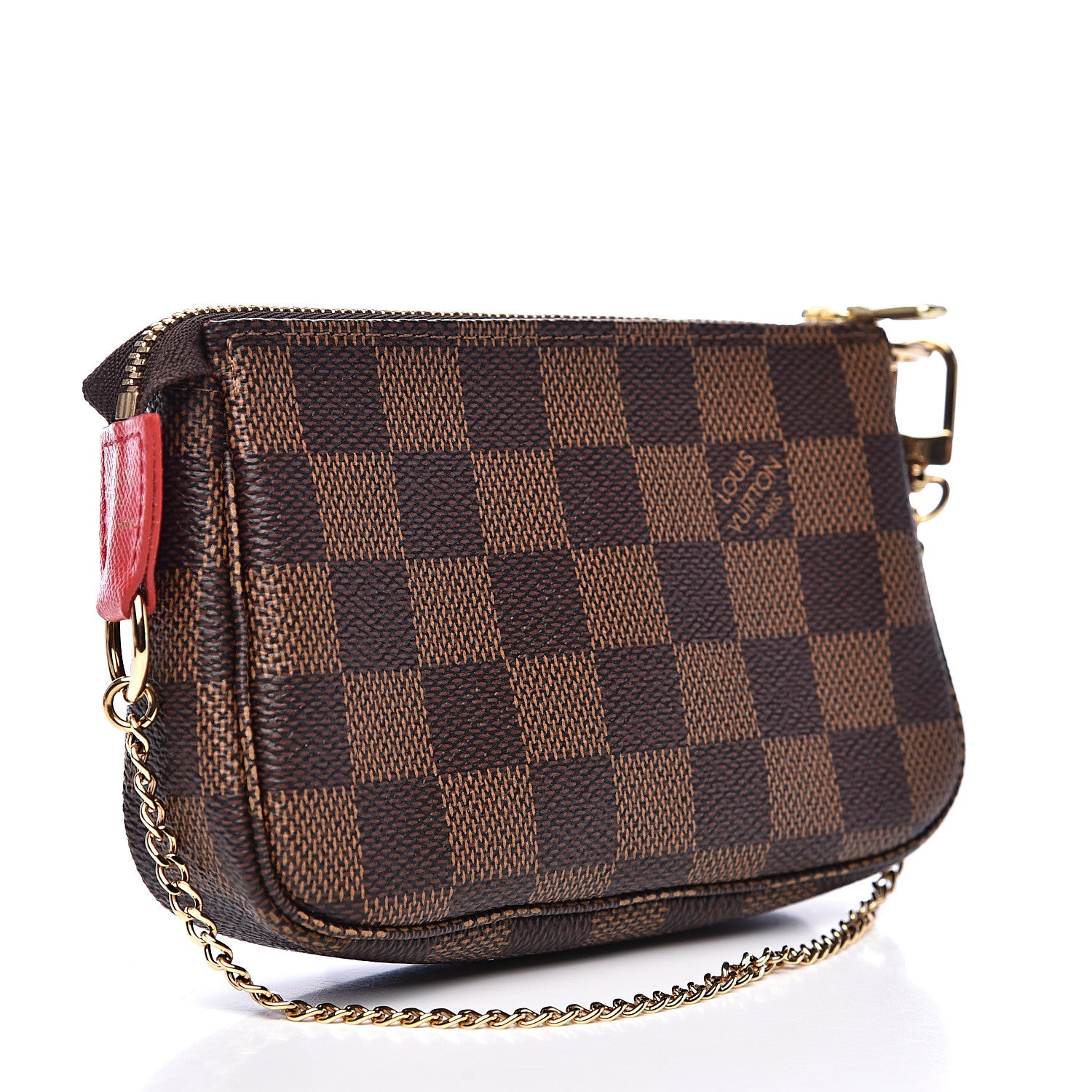 Louis Vuitton Damier Ebene 2019 Christmas Animation Mini Pochette Accessories Red 3 of 10