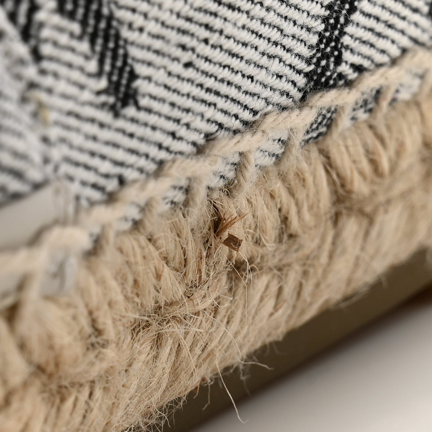 Chanel Cotton Jacquard Grosgrain CC Print Espadrilles 38 Grey Black 9 of 10