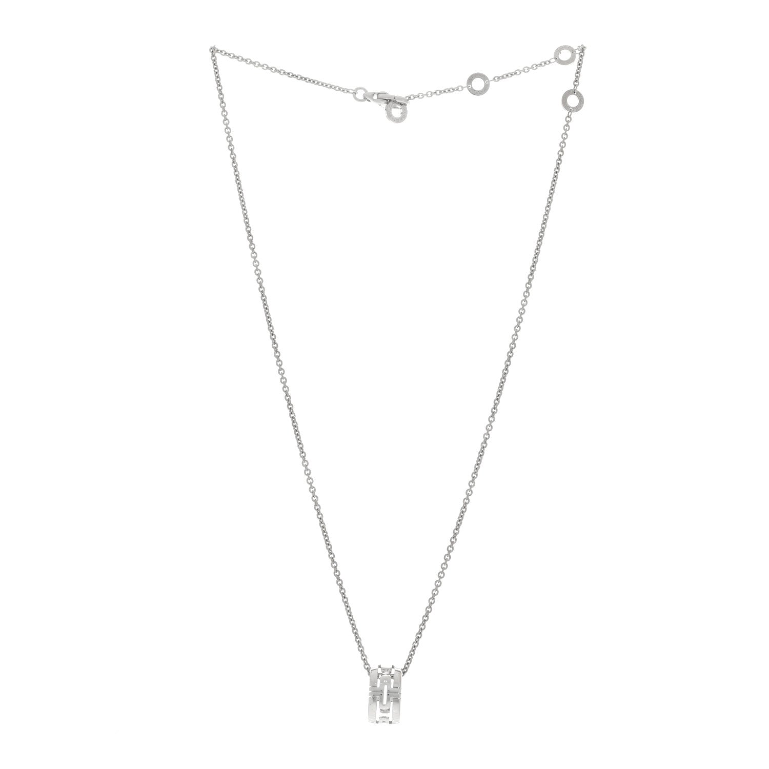 Bulgari 18K White Gold Parentesi Pendant Necklace 2 of 3