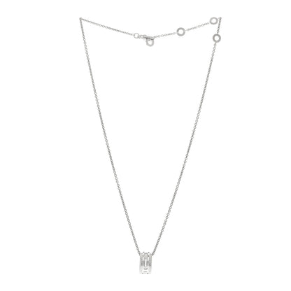 Bulgari 18K White Gold Parentesi Pendant Necklace 2 of 3