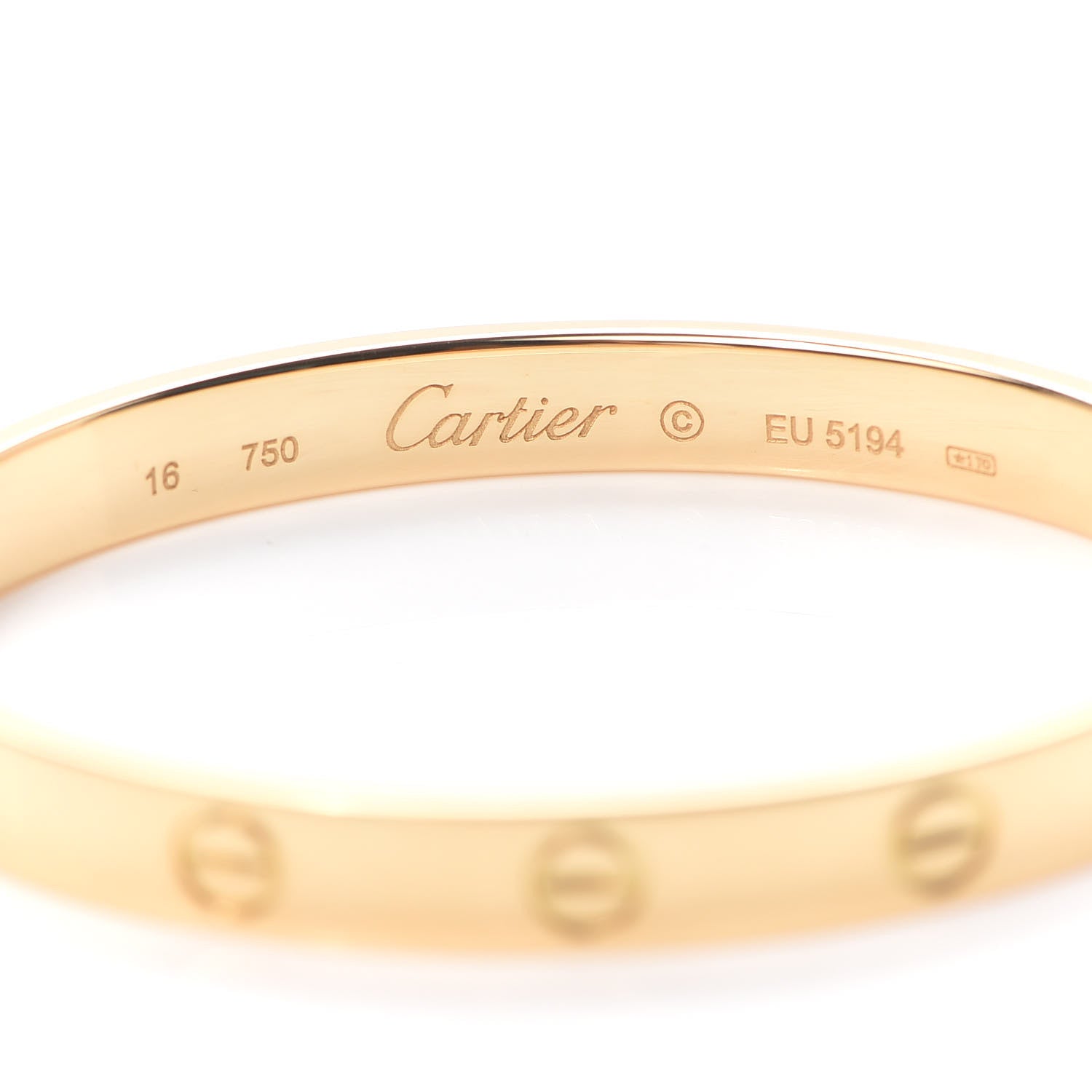 Cartier 18K Yellow Gold LOVE Bracelet 16 5 of 5