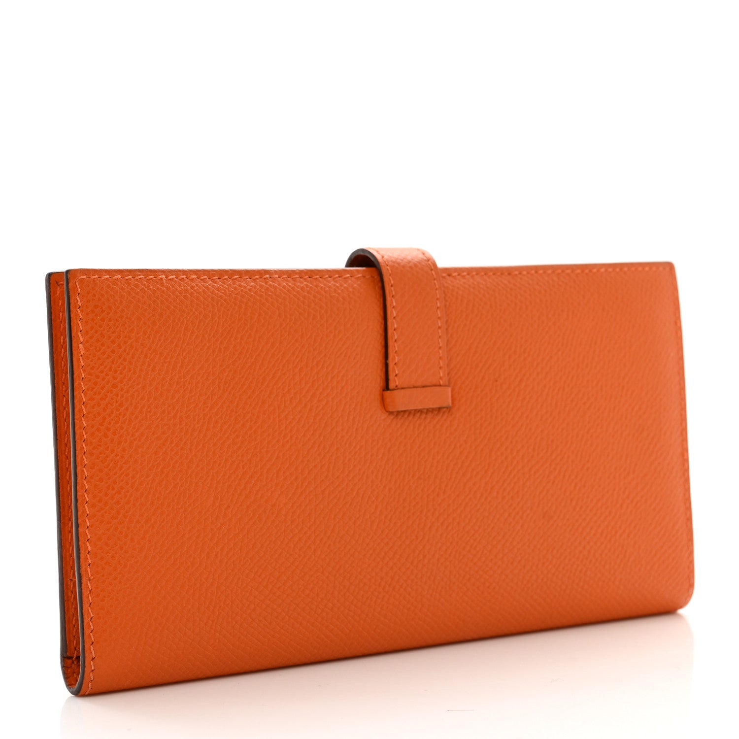 Hermes Epsom Bearn Gusset Wallet Orange 3 of 7