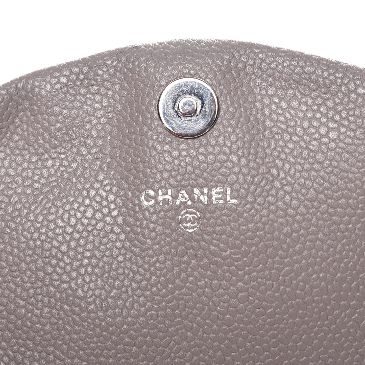 Caviar Half Moon Wallet On Chain WOC Light Grey