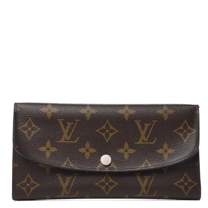 Louis Vuitton Monogram Emilie Wallet Rose Ballerine 1 of 7