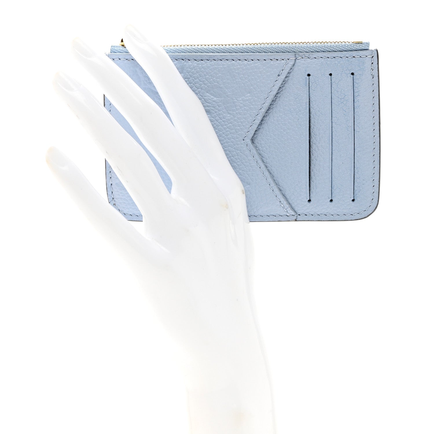 Louis Vuitton Empreinte Monogram Zipped Romy Card Holder Bleu Nuage 2 of 7