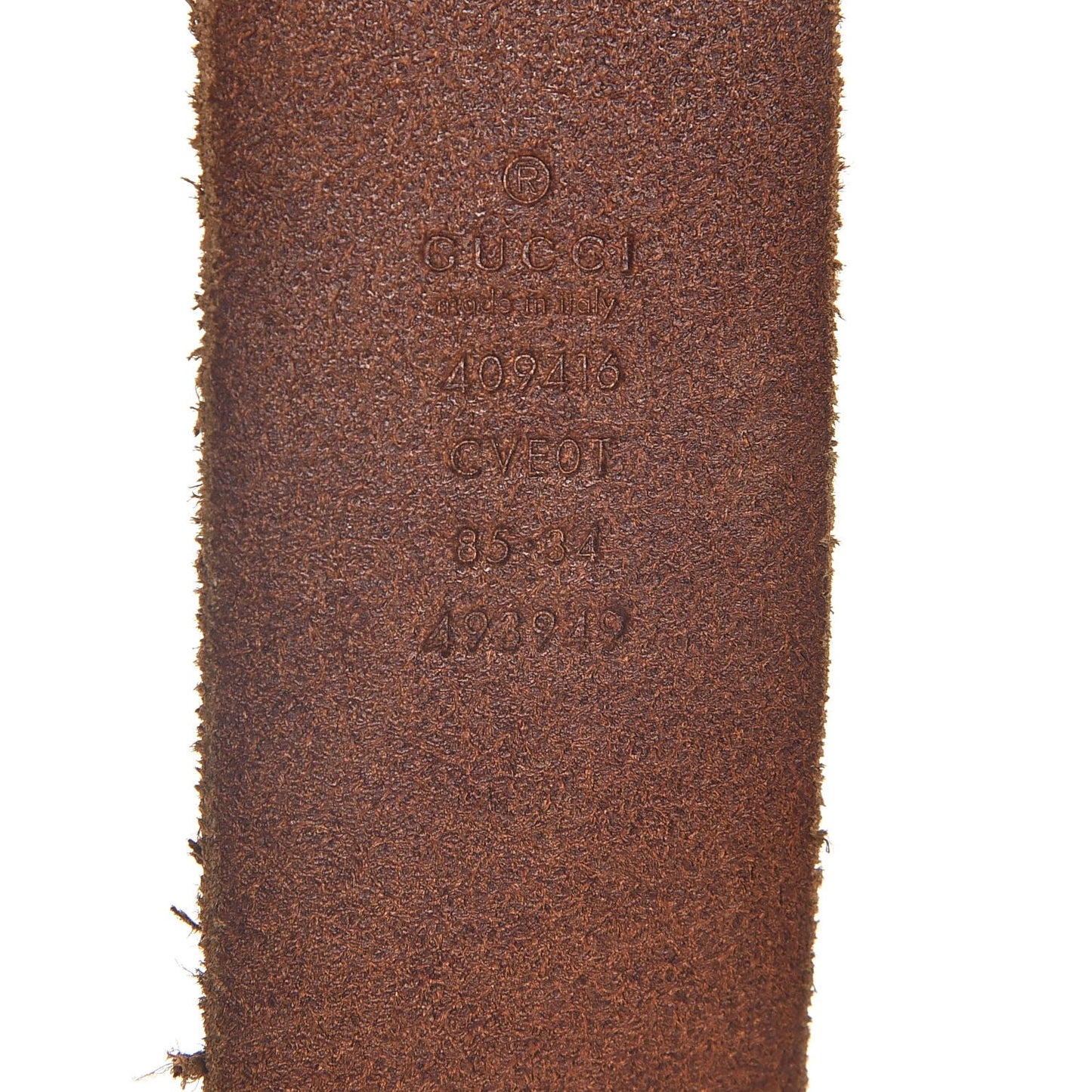 Faded Calfskin Double G 40mm Belt 85 34 Cuir