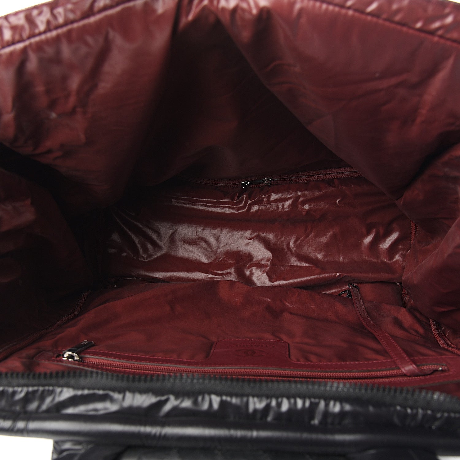 Chanel Nylon Quilted Coco Cocoon Trolley Black 4 of 9
