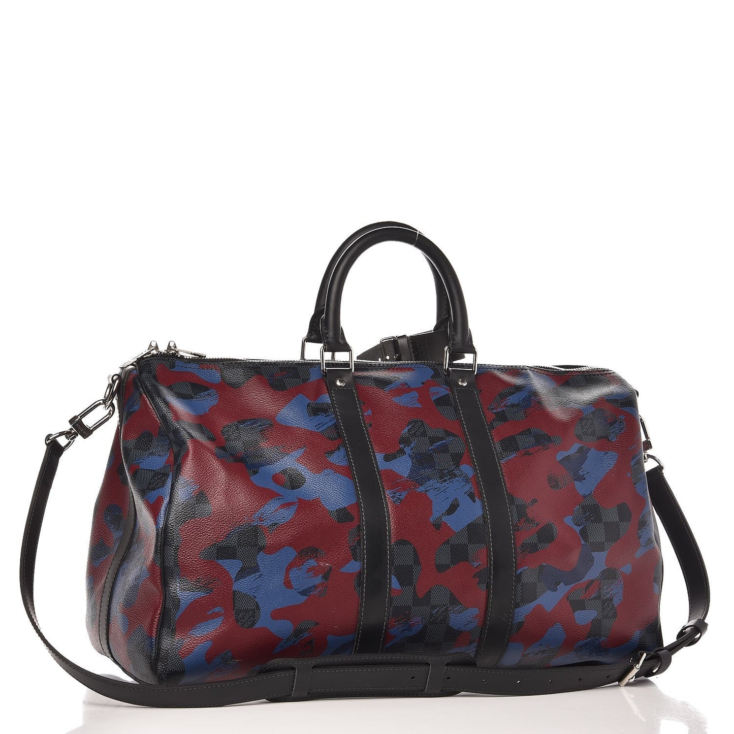 Damier Cobalt Camouflage Keepall Bandouliere 45 Bordeaux