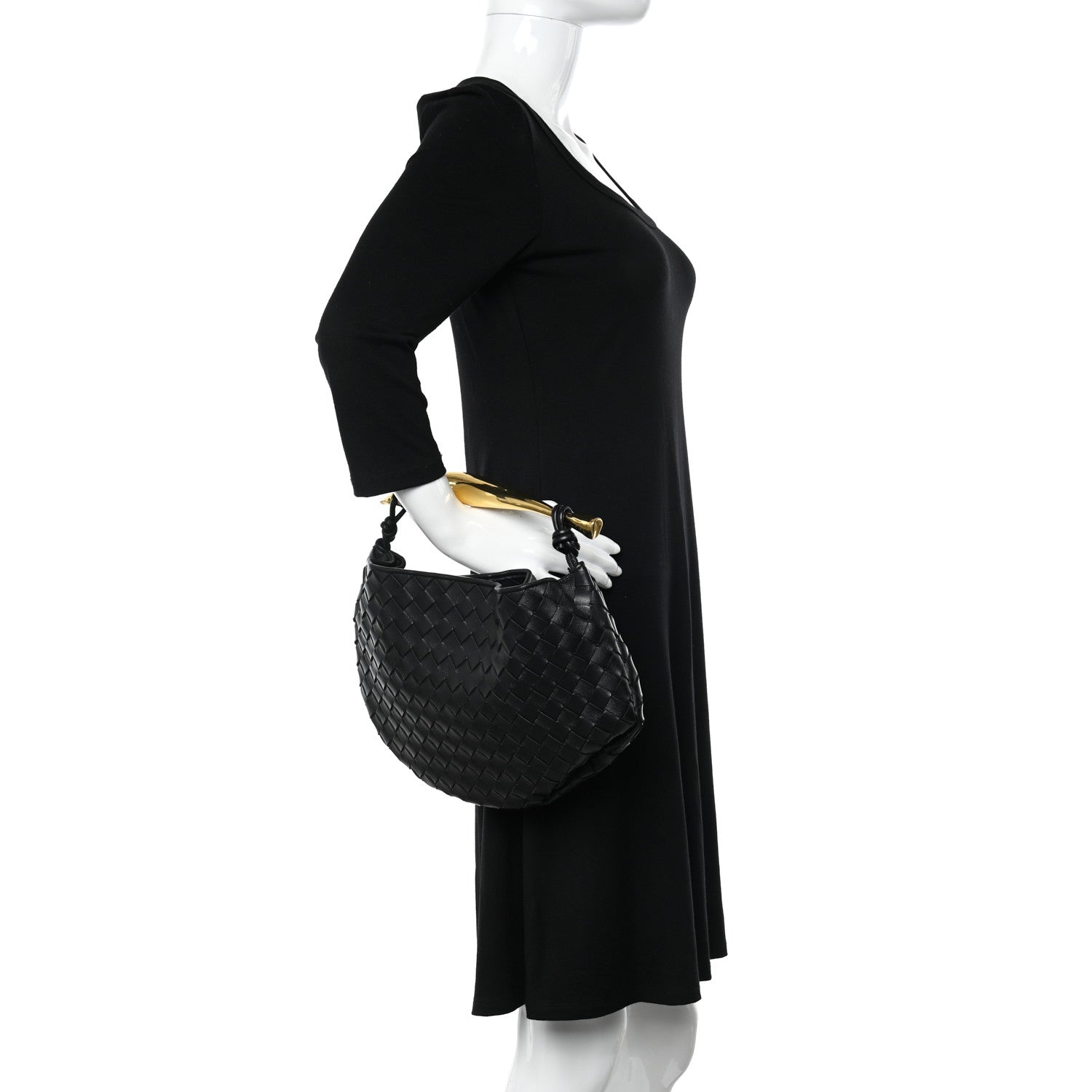 Bottega Veneta Nappa Intrecciato Sardine Bag Black 2 of 9