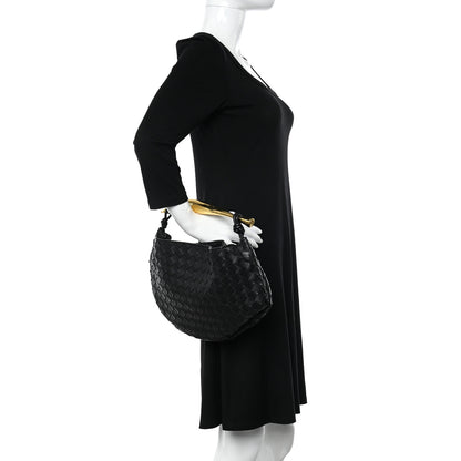 Bottega Veneta Nappa Intrecciato Sardine Bag Black 2 of 9