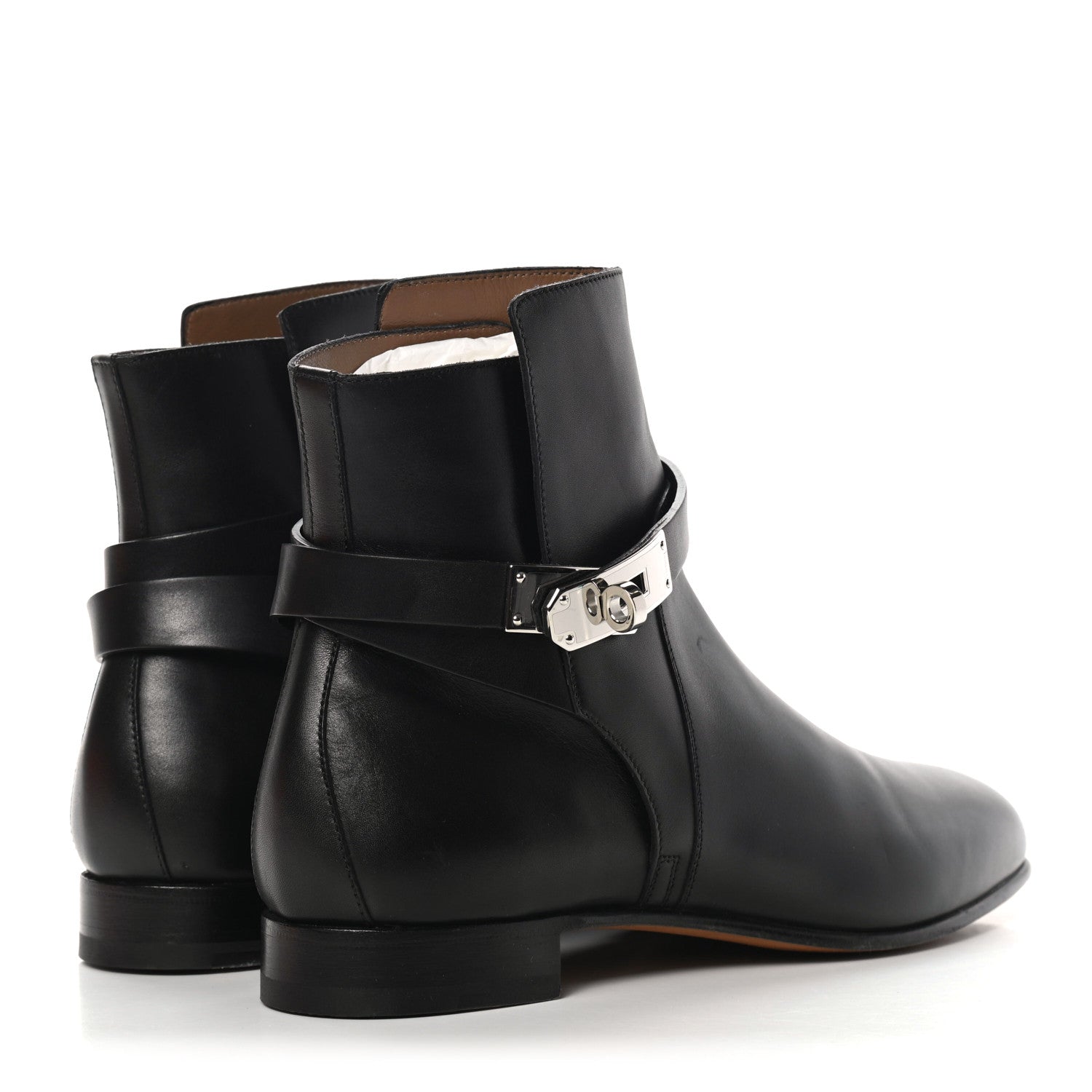 Hermes Calfskin Neo Low Boots 38 Black 4 of 12
