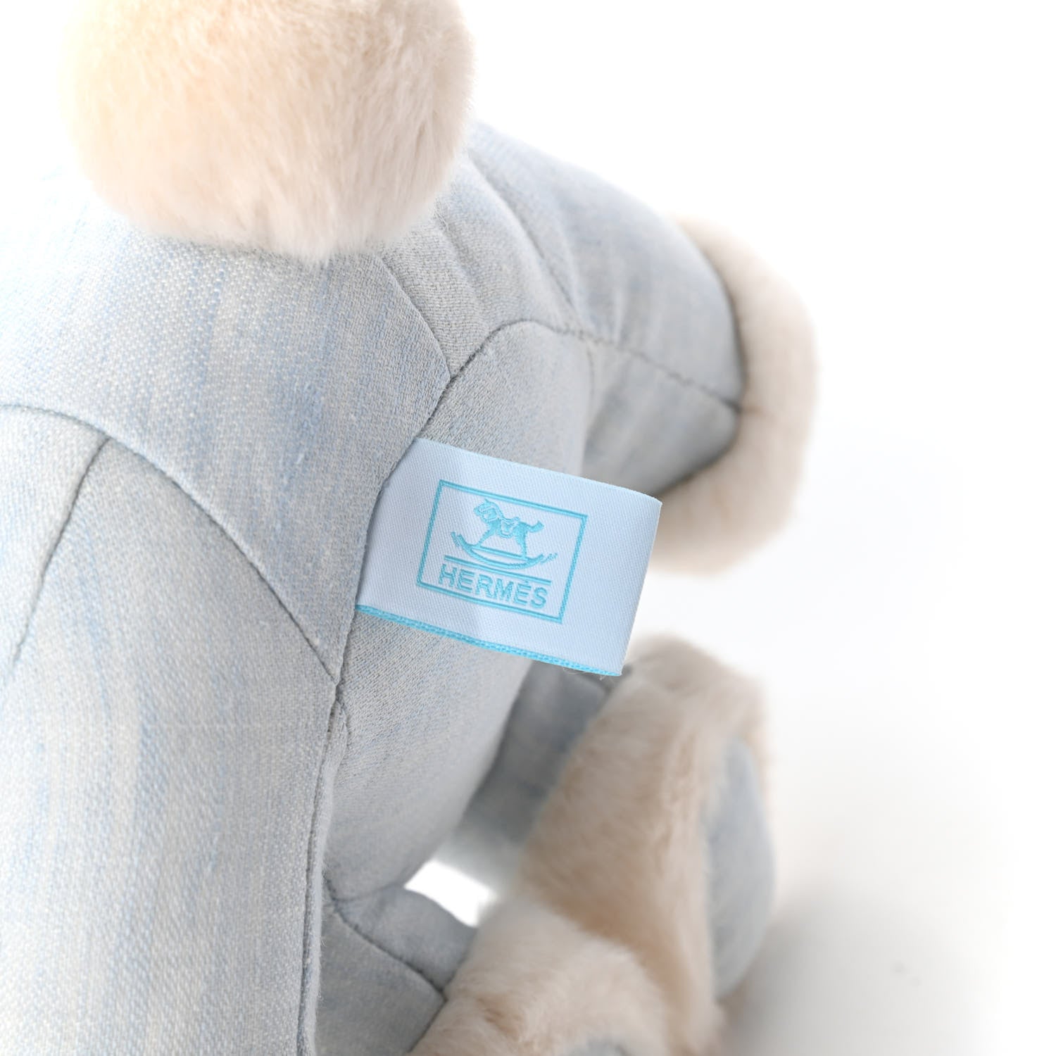 Hermes Linen Baby Hermy Plush Toy Bleu Glacier 5 of 7
