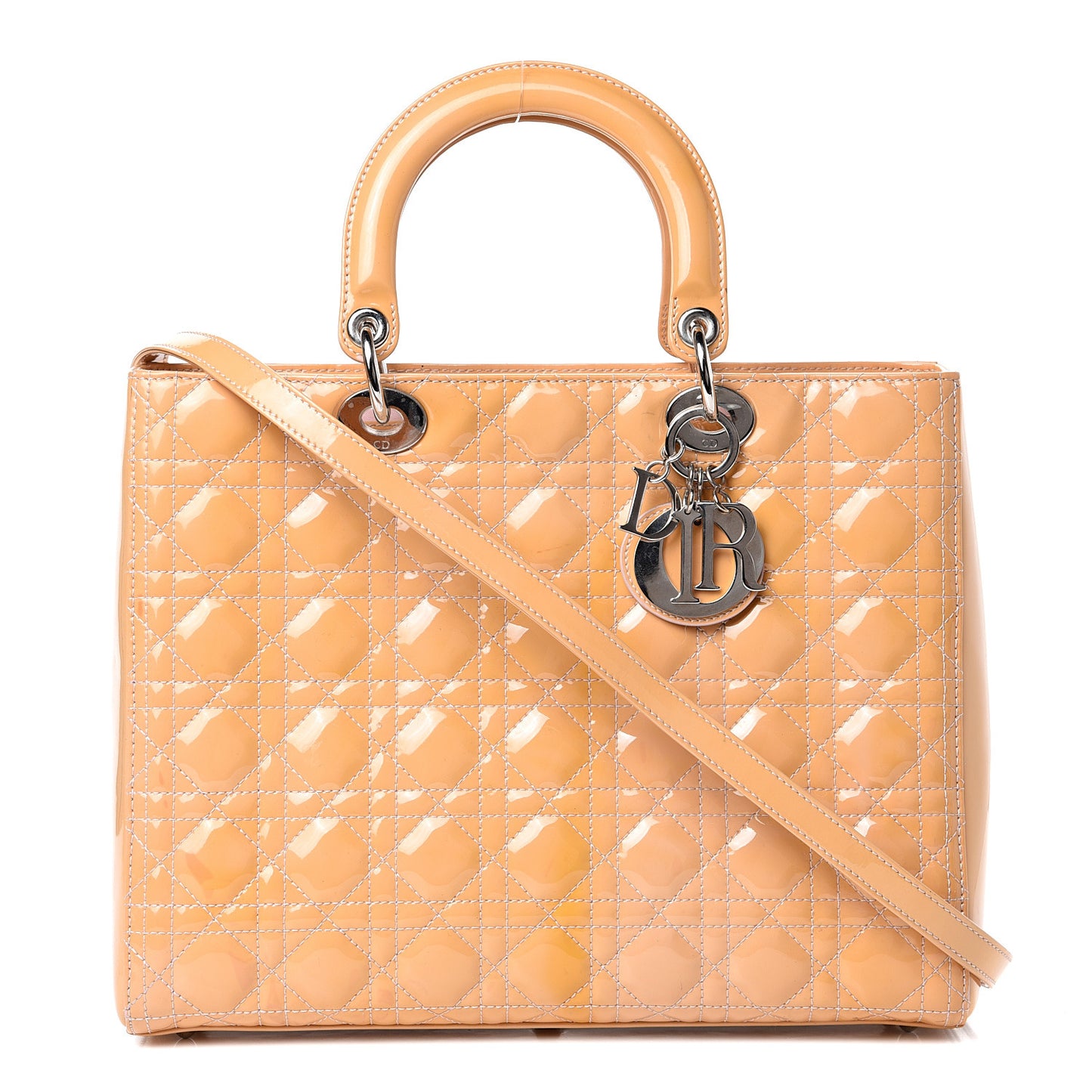 Patent Cannage Large Lady Dior Light Pink