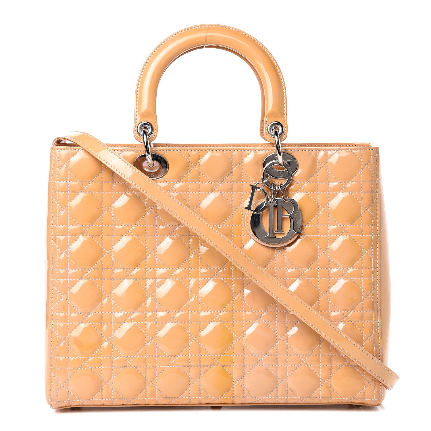 Christian Dior Patent Cannage Large Lady Dior Light Pink 1 of 15