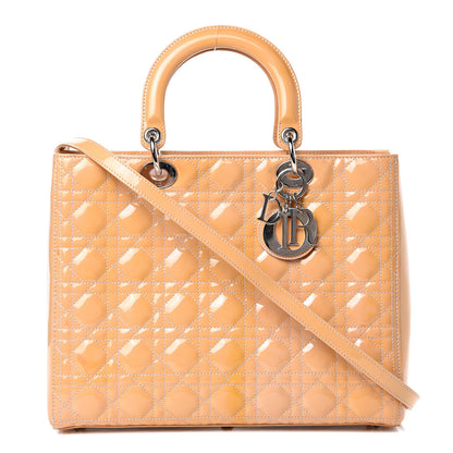 Christian Dior Patent Cannage Large Lady Dior Light Pink 1 of 15