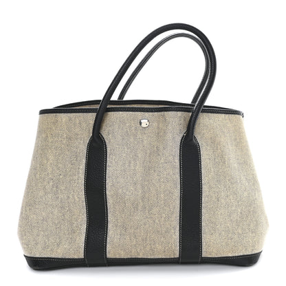 Hermes Toile H Buffle Skipper Garden Party 36 MM Tote Black 1 of 12