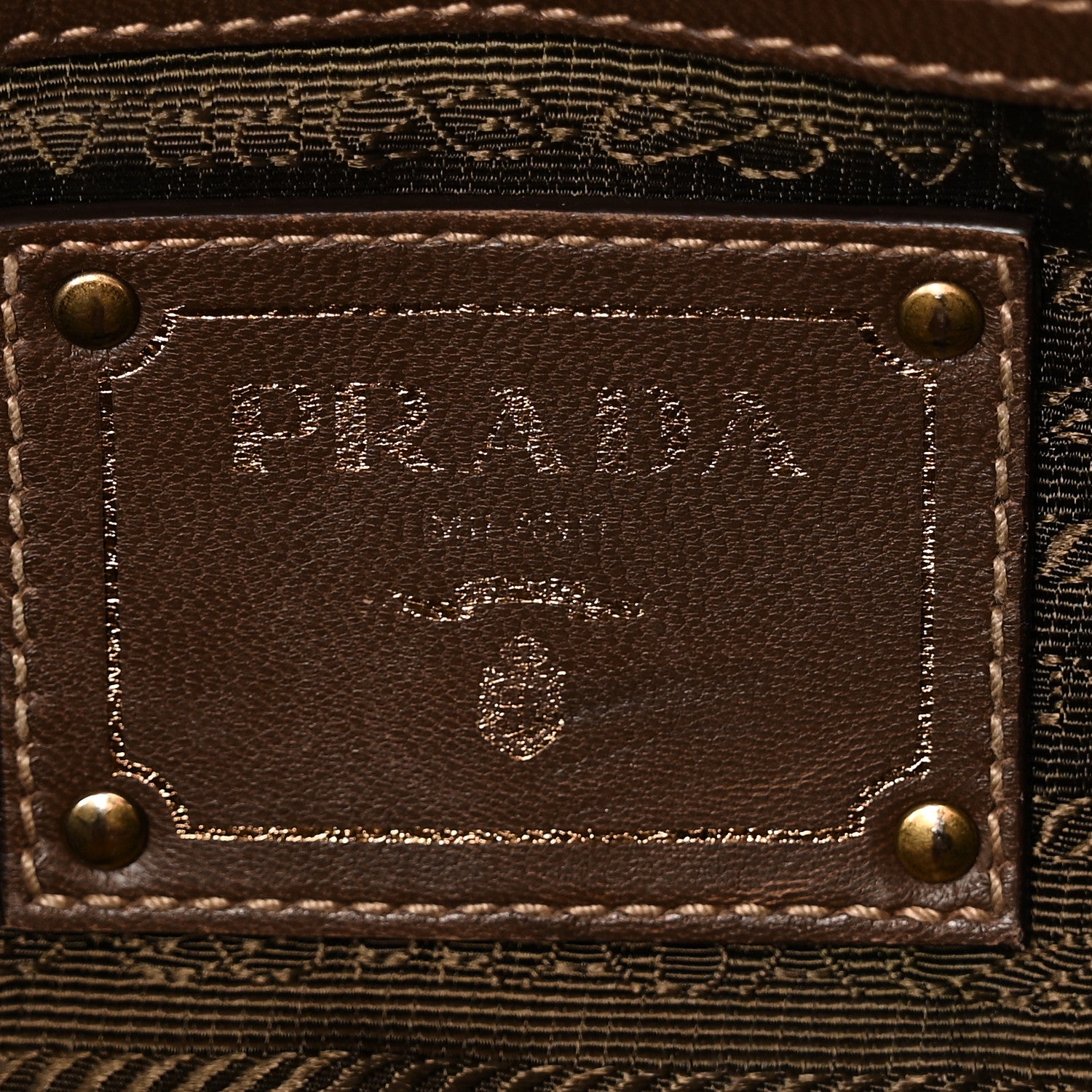 Prada Tessuto Nylon Vitello Daino Satchel Tabacco 6 of 9