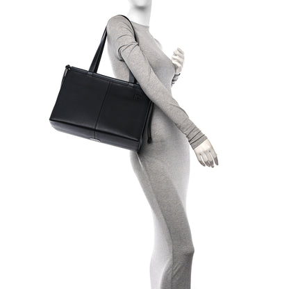 Loewe Grained Calfskin Small Cushion Tote Black 3 of 9