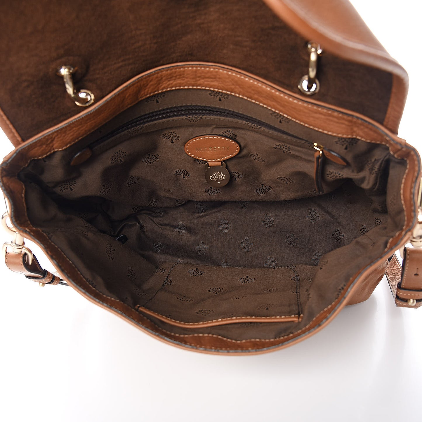 Soft Grain Calfskin Tillie Satchel Oak