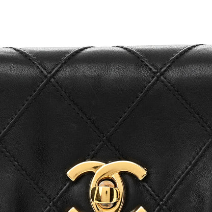 Chanel Calfskin Quilted Flap Waist Belt Bag Black 8 of 12
