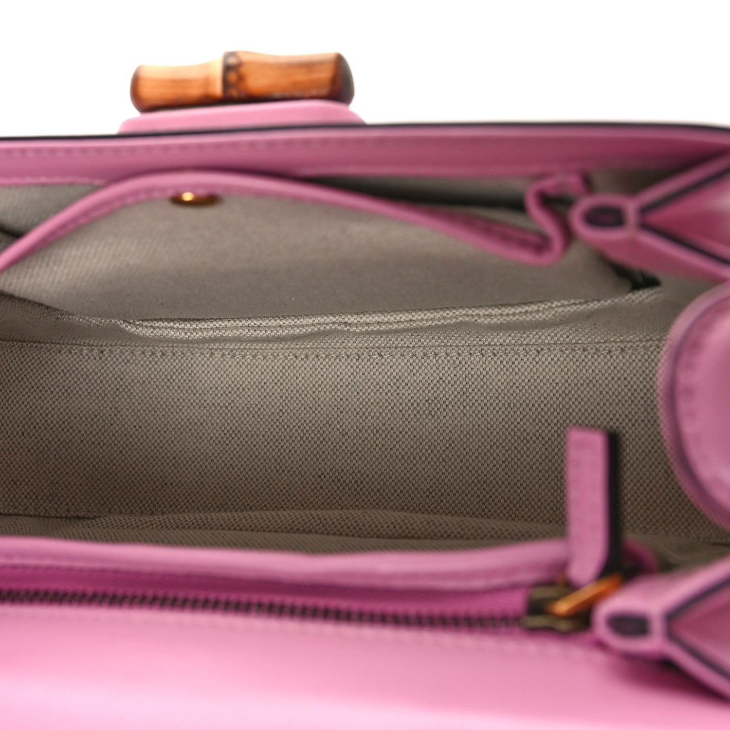 Gucci Boarded Dyana Lux Calfskin Web Small Bamboo 1947 Top Handle Bag Nice Pink 6 of 9