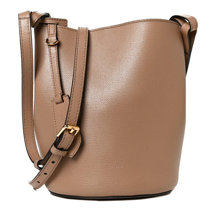 Burberry Calfskin Small Lorne Bucket Crossbody Natural 1 of 10