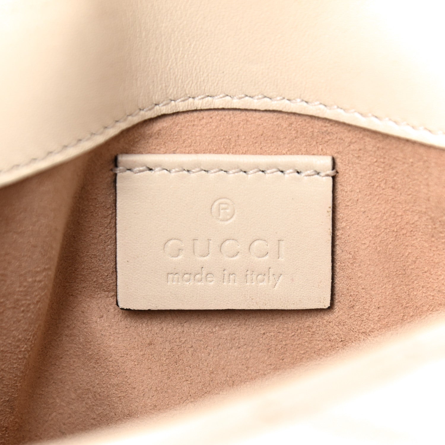 Gucci Calfskin Matelasse Super Mini GG Marmont Shoulder Bag White 6 of 12