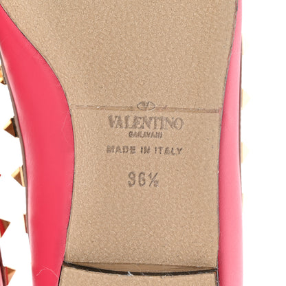Valentino Garavani Calfskin Nappa Rockstud Ballerina Flats 36.5 Deep Fuxia Poudre 6 of 8
