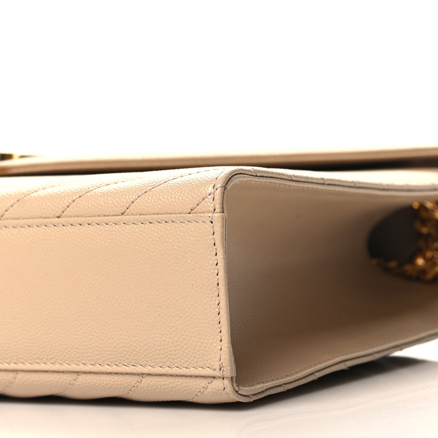 Grain De Poudre Matelasse Chevron Large Monogram Satchel Nude Powder