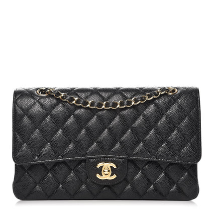Chanel Caviar Quilted Medium Double Flap Black 1 of 9