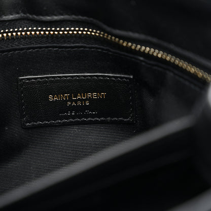 Saint Laurent Suede Y Quilted Monogram Toy Loulou Crossbody Bag Black 6 of 11