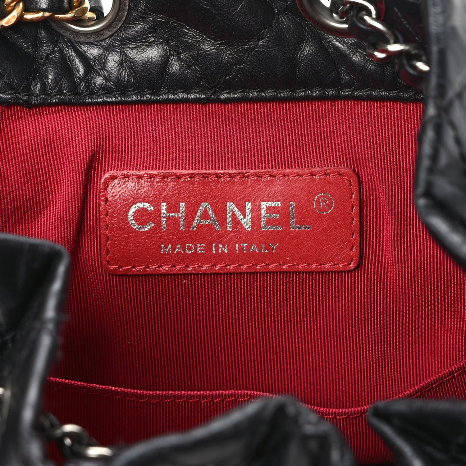 Chanel Aged Calfskin Quilted Small Gabrielle Backpack Black 7 of 9