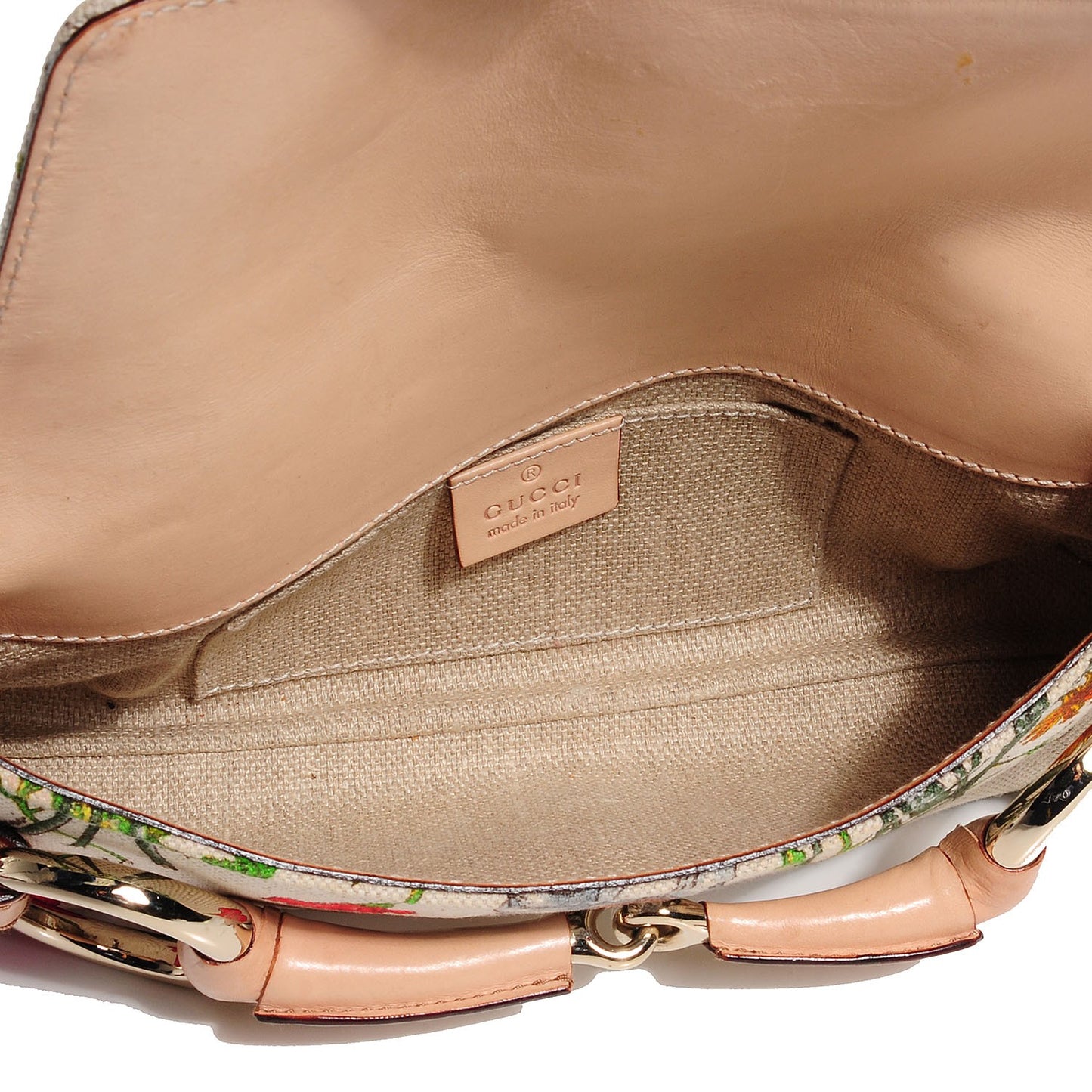 Canvas Flora Floral Horsebit Clutch