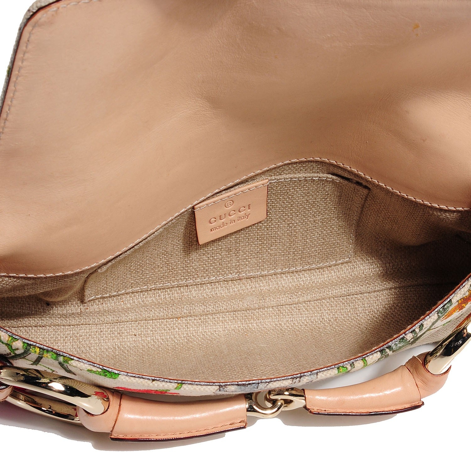 Gucci Canvas Flora Floral Horsebit Clutch 5 of 7