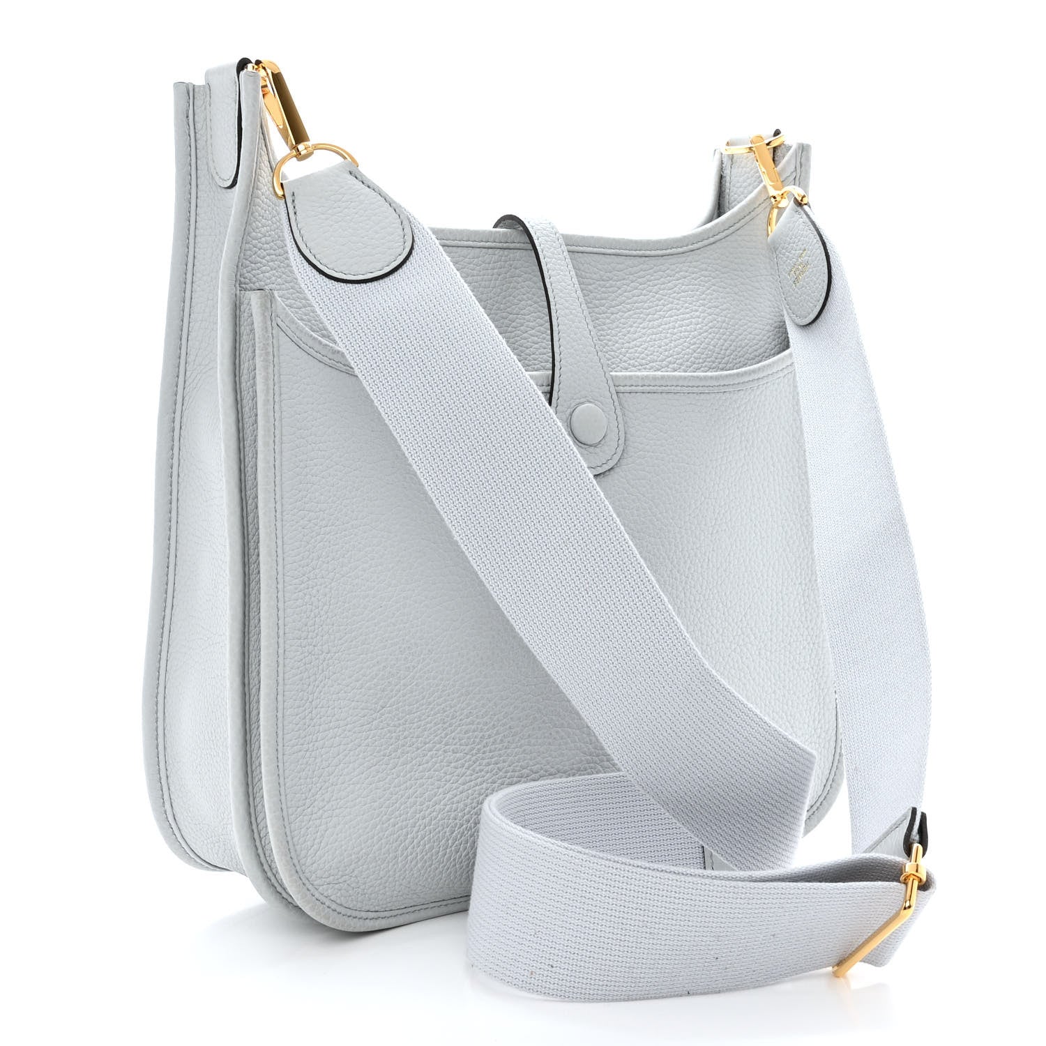 Hermes Taurillon Clemence Evelyne III PM Bleu Pale 3 of 13