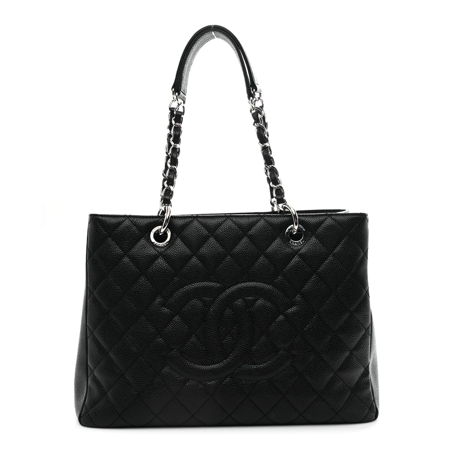 Caviar Quilted Grand Shopping Tote GST Black