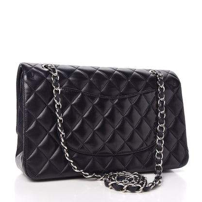 Chanel Lambskin Quilted Medium Double Flap Dark Navy 3 of 11