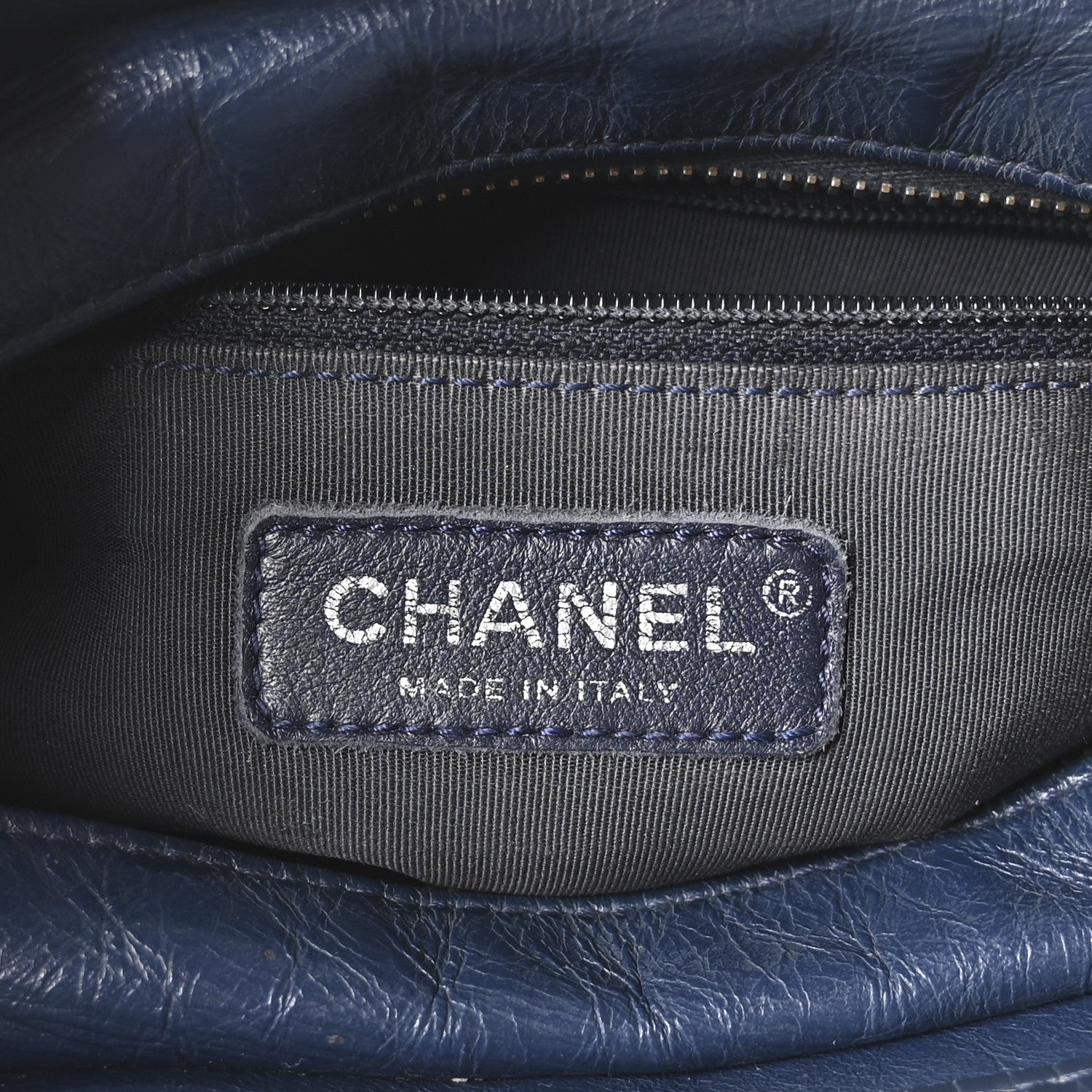 Chanel Aged Calfskin Quilted Small Gabrielle Hobo Navy 1839748