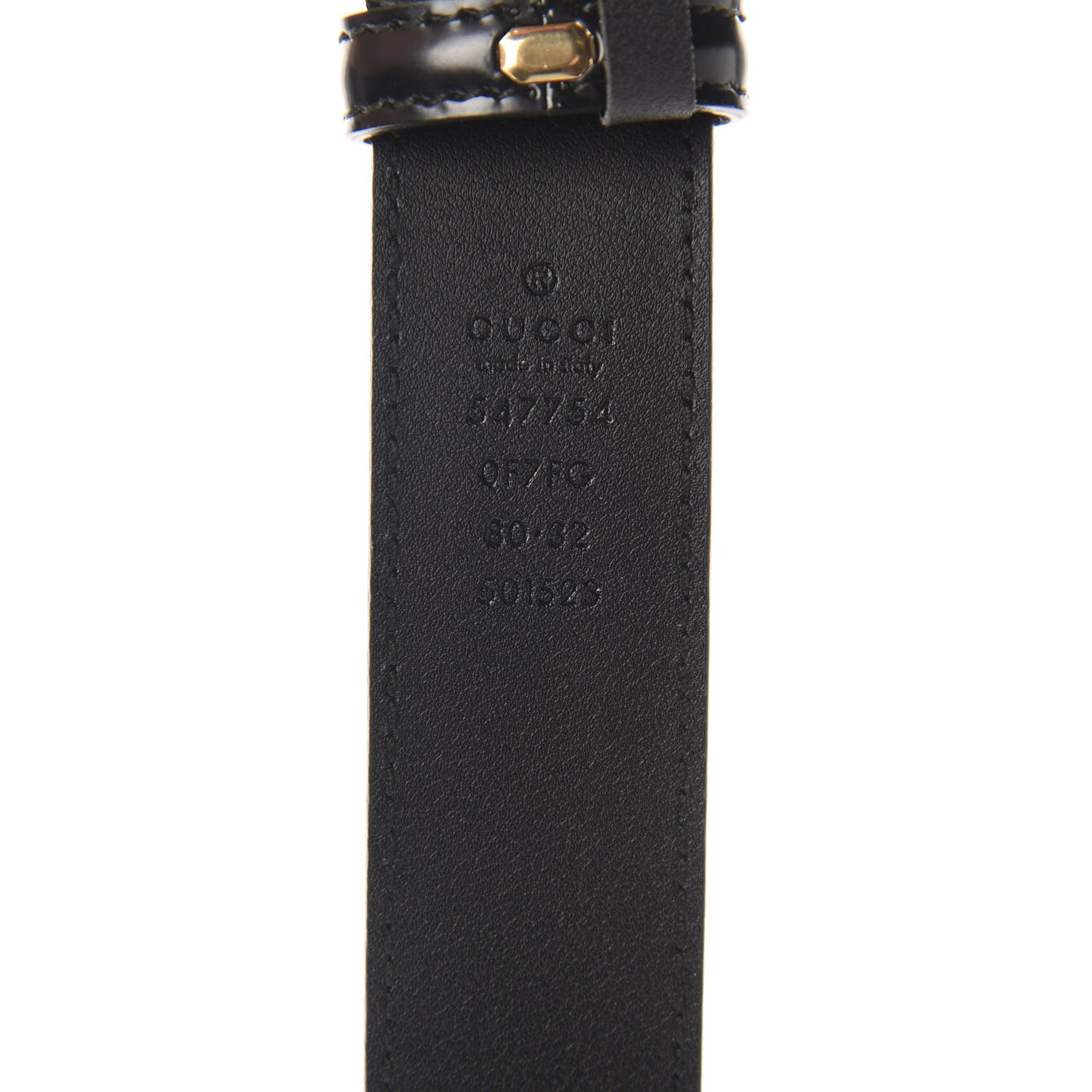 Gucci Calfskin Logo Belt 80 32 Black 3 of 3