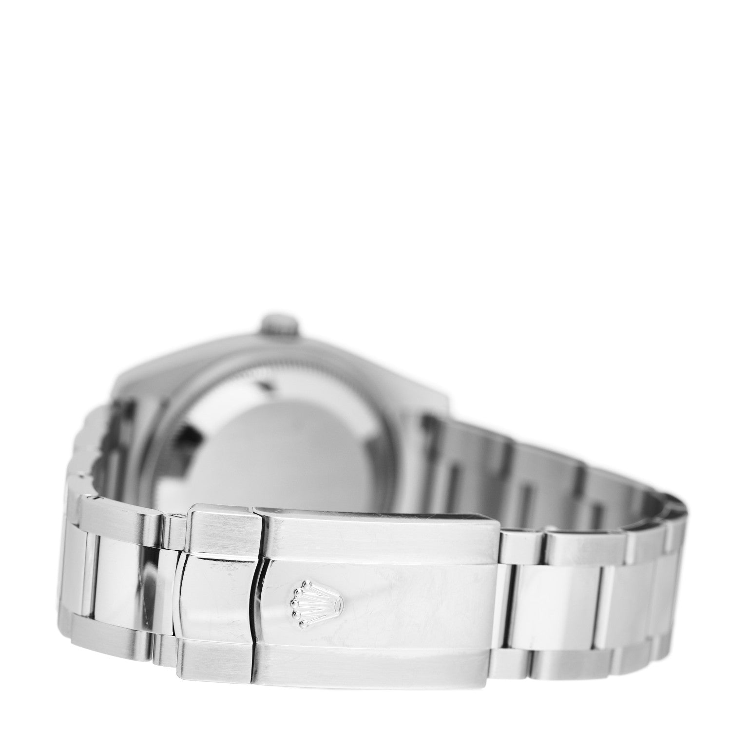 Rolex Stainless Steel 18K White Gold Diamond 34mm Oyster Perpetual Date Watch Silver 115234 3 of 4
