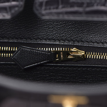 Hermes Matte Alligator Birkin 25 Black 19 of 32