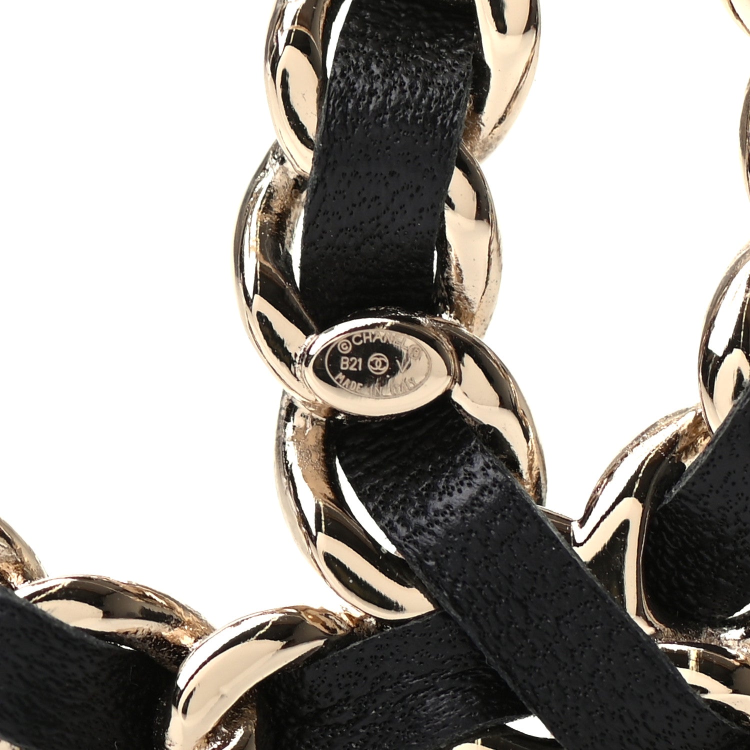 Chanel Lambskin Chain CC Brooch Black Gold 4 of 4