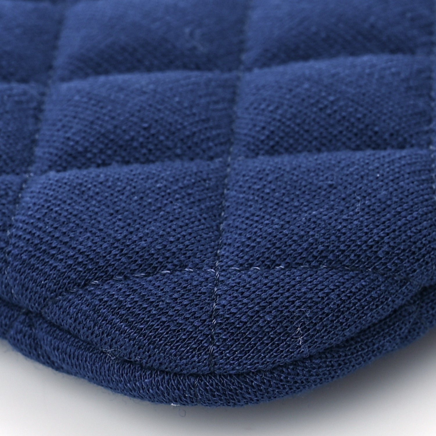 Chanel Jersey Quilted Medium Cosmetic Case Blue 9 of 9