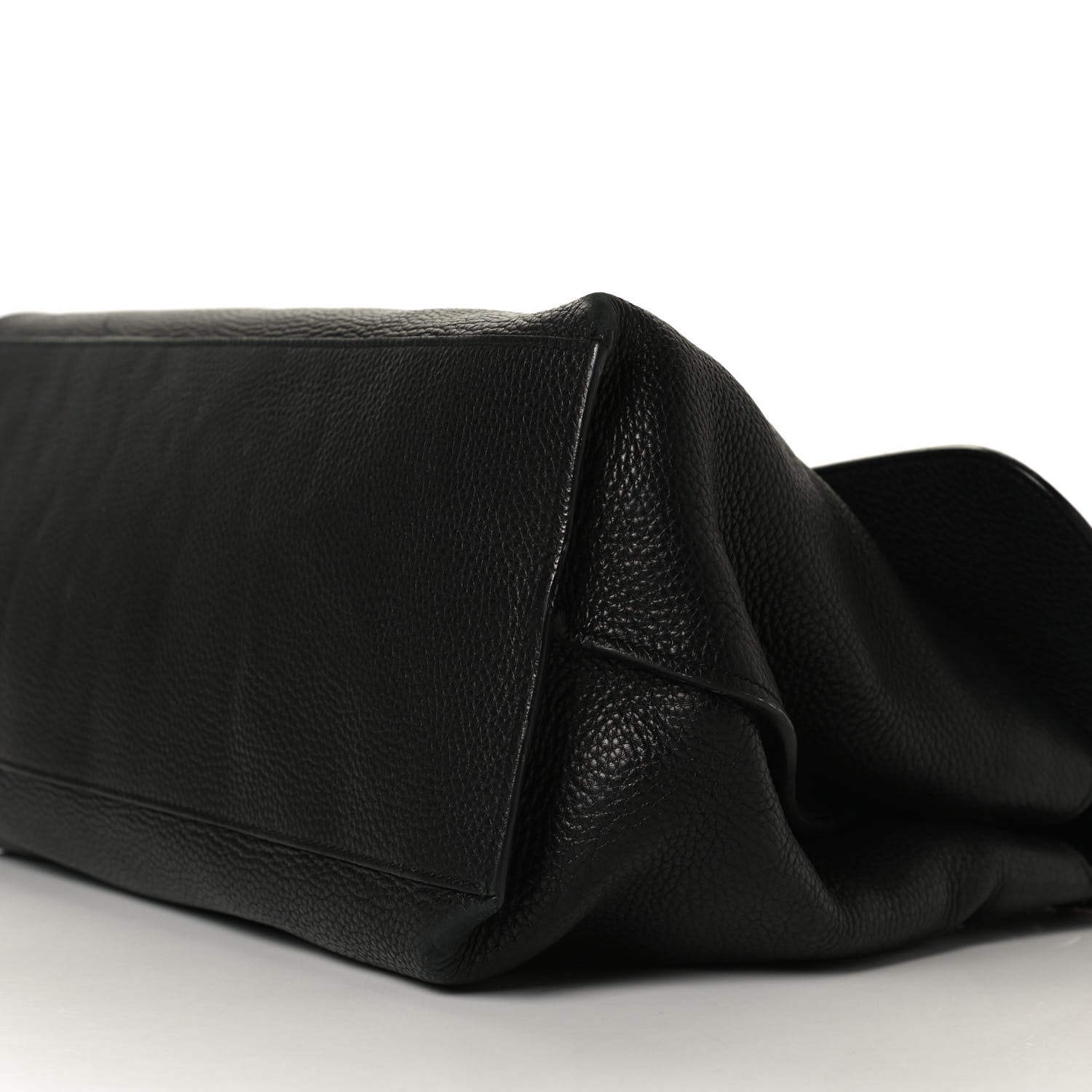 Gucci Pebbled Calfskin Large Bamboo Daily Top Handle Bag Black 9 of 12