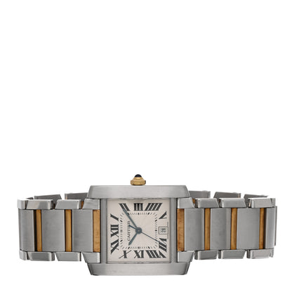 Cartier Stainless Steel 18K Yellow Gold 28mm Tank Francaise Automatic Watch 2 of 4